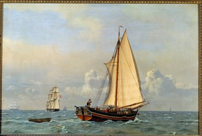 Een voormalig Deens lijnschip in 1831 door Christoffer Wilhelm Eckersberg