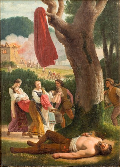 Hagbard en Signe door Christoffer Wilhelm Eckersberg