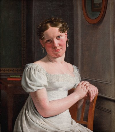 Julie Eckersberg, geboren Juel, de tweede vrouw van de kunstenaar door Christoffer Wilhelm Eckersberg