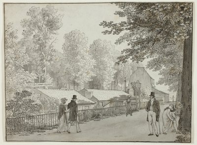 Relais, Avenue des Champs-Élysées, Parijs (recto); Scène uit het leven van Odysseus (verso) door Christoffer Wilhelm Eckersberg