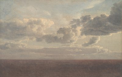 Studie van wolken boven de zee door Christoffer Wilhelm Eckersberg