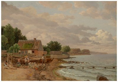 Uitzicht vanaf Taarbaeck (Feest vanaf Taarbaeck) door Christoffer Wilhelm Eckersberg