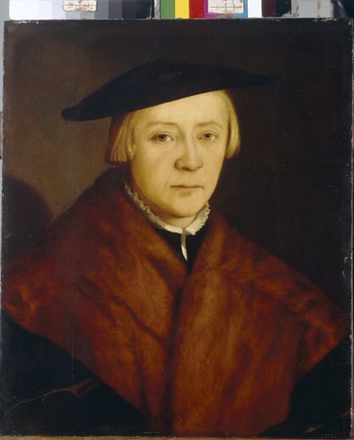 Portret van een man. Schilderij van Christoph Amberger (ca. 1500-1562), na 1548. Duitse kunst door Christoph Amberger