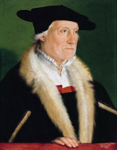 Portret van de kosmograaf Sebastian Münster, c. 1550 door Christoph Amberger