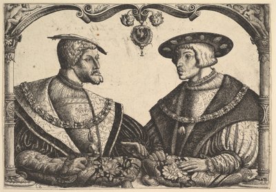 Keizers Karel V en Ferdinand I, ca. 1531 door Christoph Bockstorffer