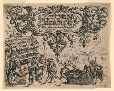 Titelpagina uit Neüw Grotteßken Buch door Christoph Jamnitzer