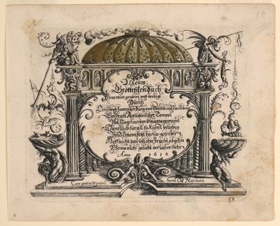 Titelpagina, uit Neüw Grotteßken Buch (Nieuw Grotesk Boek) door Christoph Jamnitzer