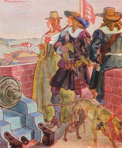 Spaziergang Auf Den Festungswallen door Christophe (1856 1945)