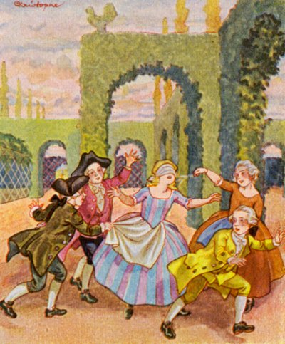 Blinde Kuh-spel / Blindemannetje door Christophe (1856 1945)