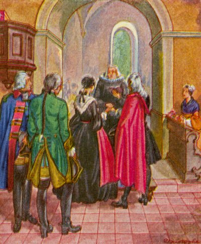 Burgertrauung in Augsburg door Christophe (1856 1945)