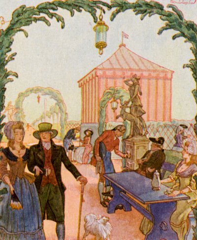 Schmausengarten voor Neurenberg door Christophe (1856 1945)