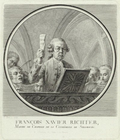 Portret van de componist Franz Xaver Richter 1709-1789, 1785 door Christophe Guerin