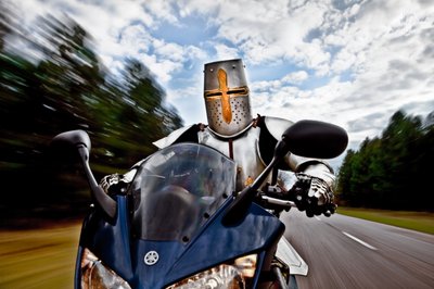 Ridder op een motorfiets door Christophe Kiciak