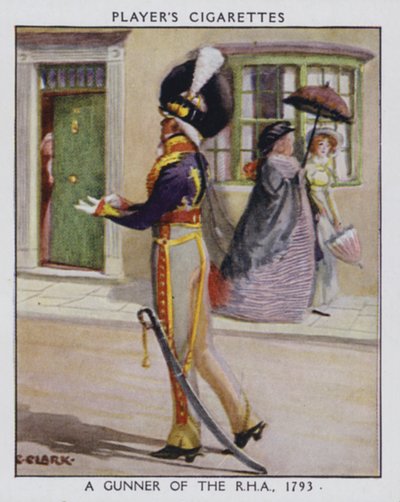 Een Kanonnier van de Koninklijke Rijdende Artillerie door Christopher (after) Clark