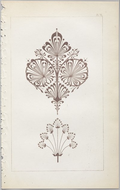 De kunst van decoratief ontwerp: met een bijlage, waarin de uren van de dag worden gegeven waarop bloemen opengaan, uitgegeven door Day & Son, Londen, 1862 door Christopher Dresser