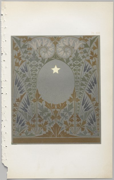 De kunst van decoratief ontwerp: met een bijlage, waarin de uren van de dag worden gegeven waarop bloemen opengaan, uitgegeven door Day & Son, Londen, 1862 door Christopher Dresser