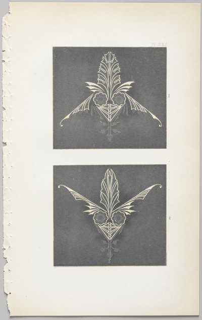 De kunst van decoratief ontwerp: met een bijlage, waarin de uren van de dag worden gegeven waarop bloemen opengaan, uitgegeven door Day & Son, Londen, 1862 door Christopher Dresser