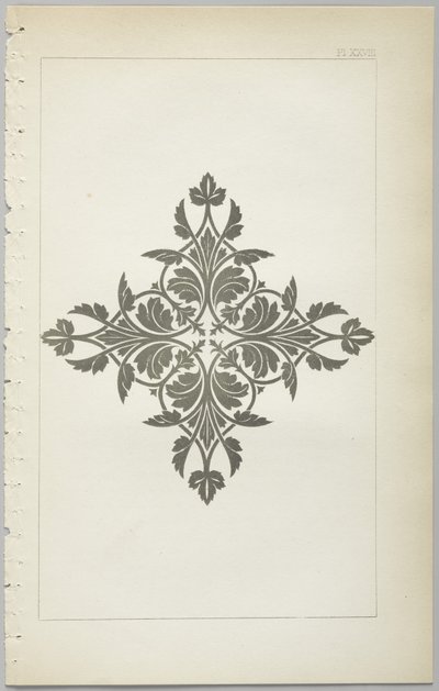 De kunst van decoratief ontwerp: met een bijlage, waarin de uren van de dag worden gegeven waarop bloemen opengaan, uitgegeven door Day & Son, Londen, 1862 door Christopher Dresser