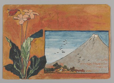 Fuji met Bloemen door Christopher Grant La Farge