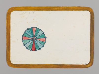Kleine kaart met gestileerde chrysant, ca. 1880 door Christopher Grant La Farge