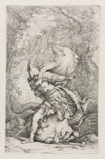 Jason en de draak door Christopher Richard Wynne Nevinson