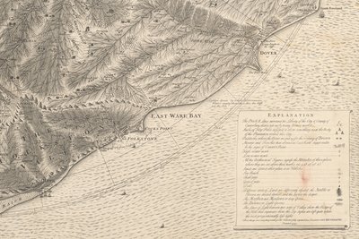 Een nieuwe filosofisch-chorografische kaart van Oost-Kent door Christopher Packe