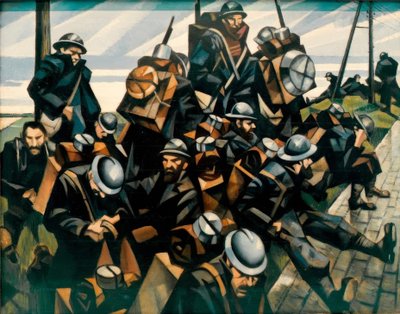 Troepen Rusten door Christopher Richard Wynne Nevinson