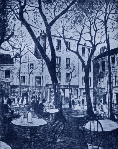 Montmartre scène door C. R. W. Nevinson door Christopher Richard Wynne (after) Nevinson