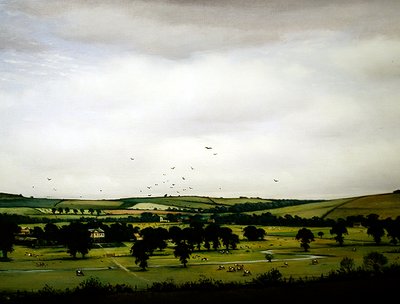 Een Engels Landschap door Christopher Richard Wynne Nevinson