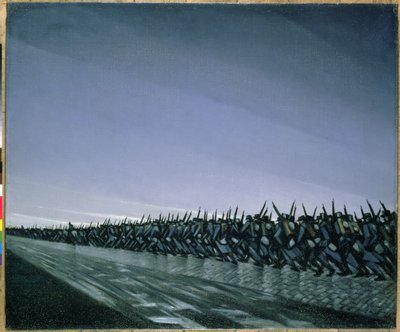 Kolom op de mars door Christopher Richard Wynne Nevinson