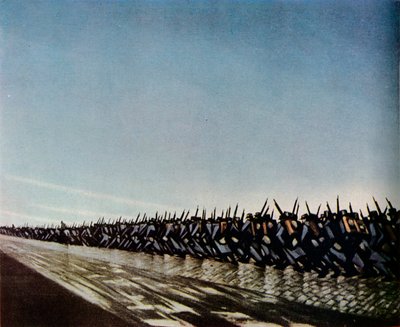 Kolom op de Mars, 1915. 1943 door Christopher Richard Wynne Nevinson