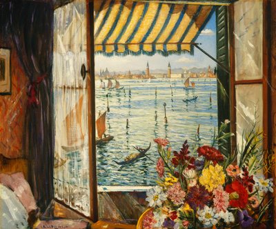 Vanuit een Venetiaans raam door Christopher Richard Wynne Nevinson