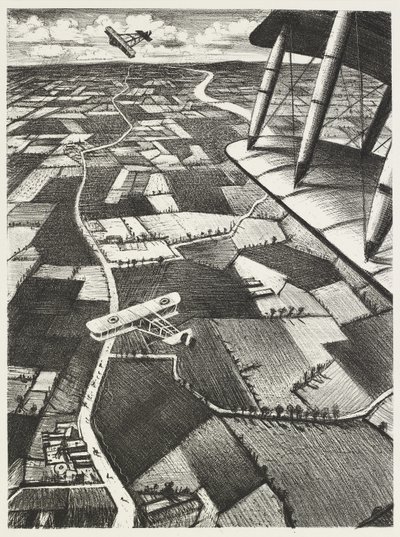 In de Lucht door Christopher Richard Wynne Nevinson