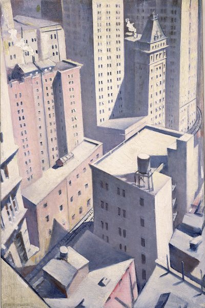 Uitzicht op het centrum, 1920 door Christopher Richard Wynne Nevinson