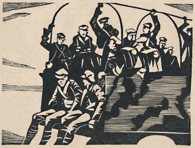 Vrachtwagen-Springers, 1919 door Christopher Richard Wynne Nevinson