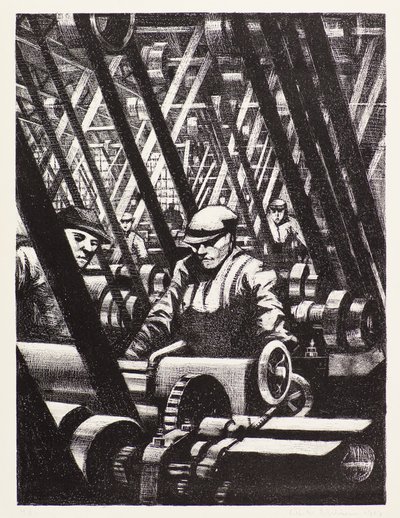 Het Maken van de Motor door Christopher Richard Wynne Nevinson