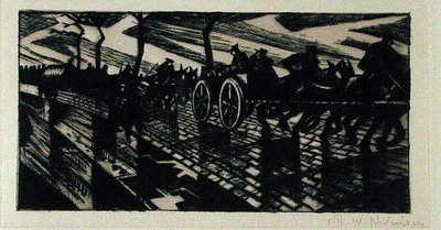 Op de Weg naar Ieper door Christopher Richard Wynne Nevinson