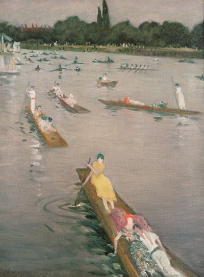 Regatta in Henley door Christopher Richard Wynne Nevinson