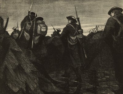 Reliëfs bij zonsopgang door Christopher Richard Wynne Nevinson