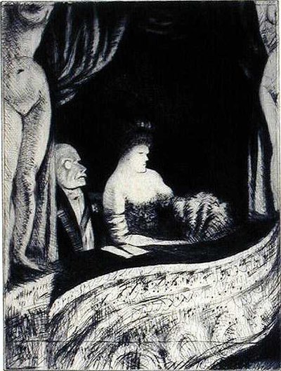 Succes (Een loge in het theater) door Christopher Richard Wynne Nevinson