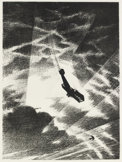 Aanval op een Taube door Christopher Richard Wynne Nevinson