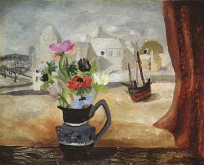 Anemonen in een Cornish raam door Christopher Wood