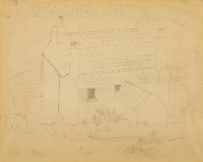 Cottage, Cornwall door Christopher Wood