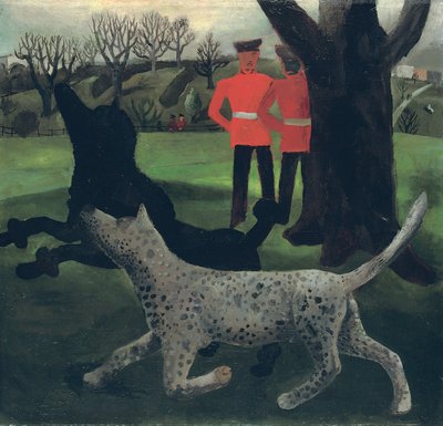 Spelende Honden door Christopher Wood