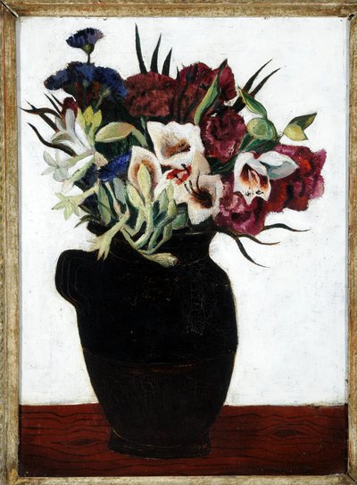 Bloemen in een Zwarte Kan door Christopher Wood