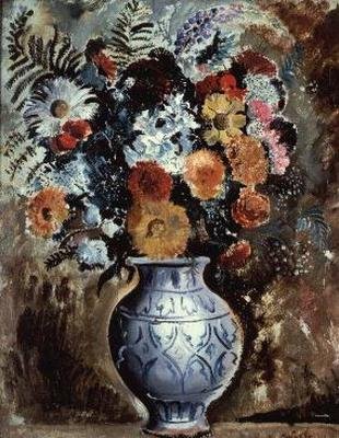 Bloemen in een pot door Christopher Wood