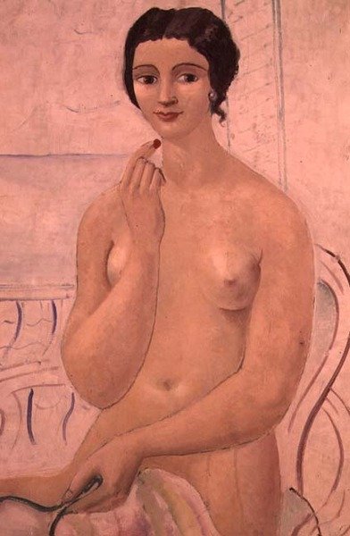 Meisje met Lipstick, c.1925 door Christopher Wood