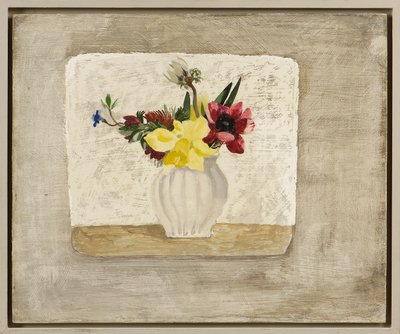 Lentebloemen in een witte vaas, ca. 1928 door Christopher Wood