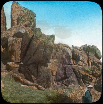 Dames Wensstoel, Logan Rock, nabij Treen, Cornwall door Church Army Lantern Department