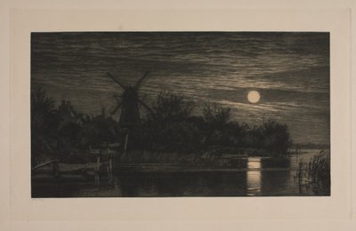 Maanlichtavond bij Tubæk door Cilius Johannes Konrad Andersen